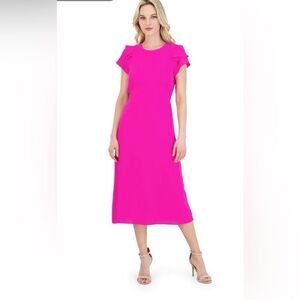 JULIA JORDAN
Ruffle Sleeve Midi Dress